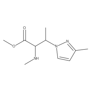 methyl 3-(3-methyl-1H-pyrazol-1-yl)-2-(methylamino)butanoate Structure
