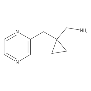 {1-[(Pyrazin-2-yl)methyl]cyclopropyl}methanamine结构式