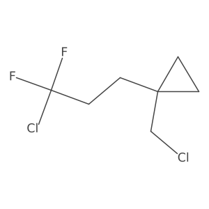 1-(3-Chloro-3,3-difluoropropyl)-1-(chloromethyl)cyclopropane结构式