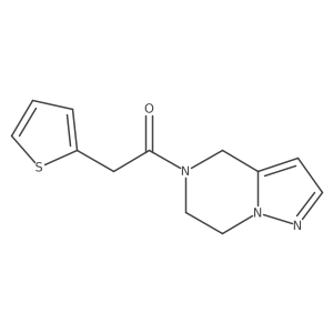 1-(6,7-dihydropyrazolo[1,5-a]pyrazin-5(4H)-yl)-2-(thiophen-2-yl)ethanone Structure