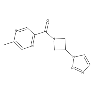 (3-(1H-1,2,3-triazol-1-yl)azetidin-1-yl)(5-methylpyrazin-2-yl)methanone结构式