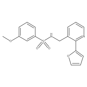 N-((2-(furan-2-yl)pyridin-3-yl)methyl)-3-methoxybenzenesulfonamide Structure
