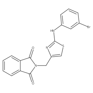 2-[[2-(3-Bromoanilino)-1,3-thiazol-4-yl]methyl]isoindole-1,3-dione Structure