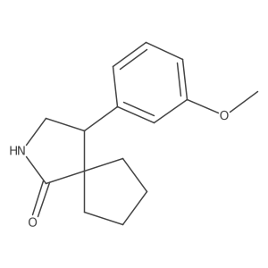 4-(3-Methoxyphenyl)-2-azaspiro[4.4]nonan-1-one结构式