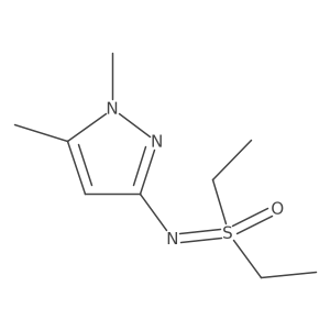 [(1,5-dimethyl-1H-pyrazol-3-yl)imino]diethyl-lambda6-sulfanone结构式