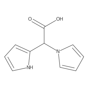 2-(1H-pyrrol-1-yl)-2-(1H-pyrrol-2-yl)acetic acid结构式