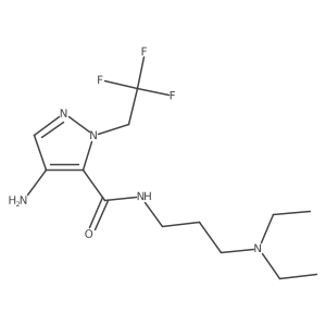 4-amino-N-[3-(diethylamino)propyl]-2-(2,2,2-trifluoroethyl)pyrazole-3-carboxamide结构式