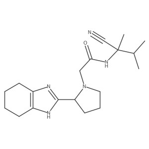 n-(1-Cyano-1,2-dimethylpropyl)-2-[2-(4,5,6,7-tetrahydro-1h-1,3-benzodiazol-2-yl)pyrrolidin-1-yl]acetamide结构式