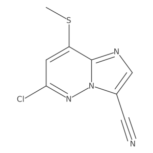 6-Chloro-8-(methylthio)imidazo[1,2-B]pyridazine-3-carbonitrile结构式