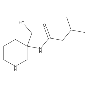 N-[3-(hydroxymethyl)piperidin-3-yl]-3-methylbutanamide Structure