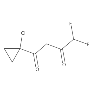 1-(1-Chlorocyclopropyl)-4,4-difluorobutane-1,3-dione Structure