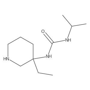 1-(3-Ethylpiperidin-3-yl)-3-(propan-2-yl)urea结构式
