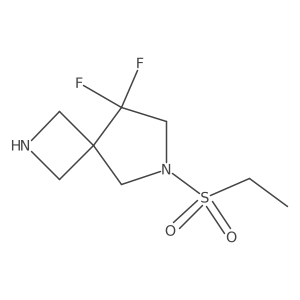 6-(Ethanesulfonyl)-8,8-difluoro-2,6-diazaspiro[3.4]octane结构式