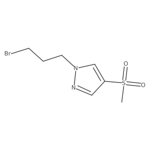 1-(3-bromopropyl)-4-methanesulfonyl-1H-pyrazole结构式