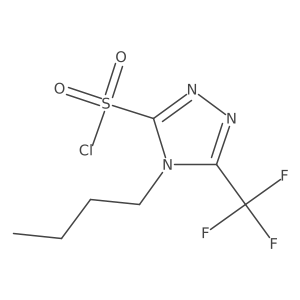 4-butyl-5-(trifluoromethyl)-4H-1,2,4-triazole-3-sulfonyl chloride结构式