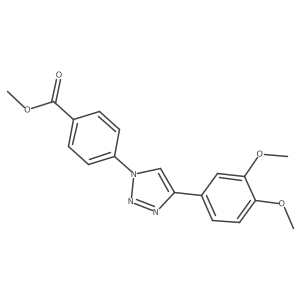 methyl 4-[4-(3,4-dimethoxyphenyl)-1H-1,2,3-triazol-1-yl]benzoate结构式