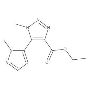 ethyl 1-methyl-5-(1-methyl-1H-pyrazol-5-yl)-1H-1,2,3-triazole-4-carboxylate Structure