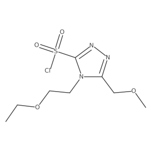 4-(2-ethoxyethyl)-5-(methoxymethyl)-4H-1,2,4-triazole-3-sulfonyl chloride结构式