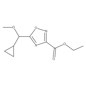 Ethyl 5-[cyclopropyl(methoxy)methyl]-1,2,4-oxadiazole-3-carboxylate Structure