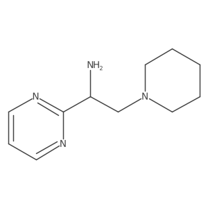2-(Piperidin-1-yl)-1-(pyrimidin-2-yl)ethan-1-amine结构式