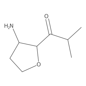 1-(3-Aminooxolan-2-yl)-2-methylpropan-1-one结构式