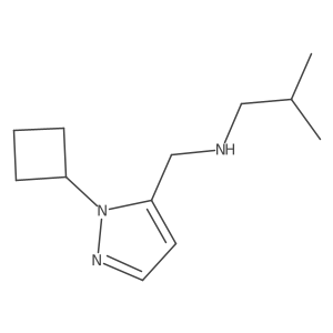[(1-cyclobutyl-1H-pyrazol-5-yl)methyl](2-methylpropyl)amine Structure