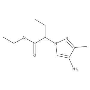ethyl 2-(4-amino-3-methyl-1H-pyrazol-1-yl)butanoate Structure