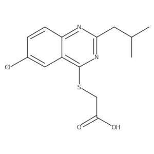 2-{[6-Chloro-2-(2-methylpropyl)quinazolin-4-yl]sulfanyl}acetic acid结构式