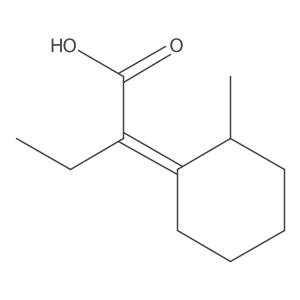 2-[(1Z)-2-methylcyclohexylidene]butanoic acid Structure