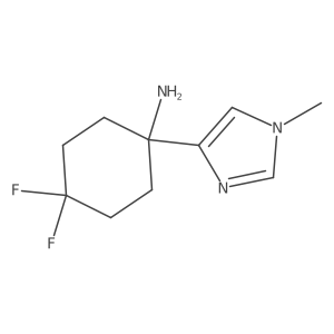 4,4-difluoro-1-(1-methyl-1H-imidazol-4-yl)cyclohexan-1-amine结构式