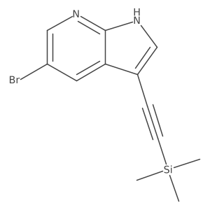 5-Bromo-3-[2-(trimethylsilyl)ethynyl]-1H-pyrrolo[2,3-b]pyridine结构式