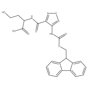 (2S)-2-{[4-({[(9H-fluoren-9-yl)methoxy]carbonyl}amino)-1,2,5-oxadiazol-3-yl]formamido}-4-hydroxybutanoic acid结构式