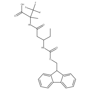 2-[(3S)-3-({[(9H-fluoren-9-yl)methoxy]carbonyl}amino)pentanamido]-3,3,3-trifluoro-2-methylpropanoic acid Structure