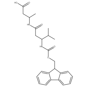 (3S)-3-[3-({[(9H-fluoren-9-yl)methoxy]carbonyl}amino)-4-methylpentanamido]butanoic acid结构式