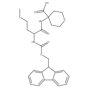 4-[2-({[(9H-fluoren-9-yl)methoxy]carbonyl}amino)-4-(methylsulfanyl)butanamido]oxane-4-carboxylic acid结构式