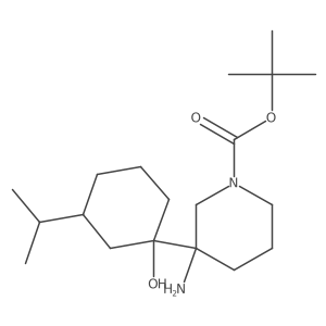 Tert-butyl 3-amino-3-[1-hydroxy-3-(propan-2-yl)cyclohexyl]piperidine-1-carboxylate Structure