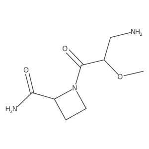 1-(3-Amino-2-methoxypropanoyl)azetidine-2-carboxamide结构式