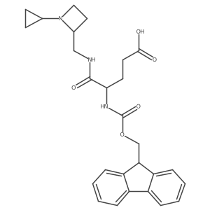4-{[(1-cyclopropylazetidin-2-yl)methyl]carbamoyl}-4-({[(9H-fluoren-9-yl)methoxy]carbonyl}amino)butanoic acid结构式