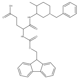 4-[(1-benzyl-4-methylpiperidin-3-yl)carbamoyl]-4-({[(9H-fluoren-9-yl)methoxy]carbonyl}amino)butanoic acid Structure