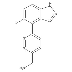 [6-(5-methyl-1H-indazol-4-yl)pyridazin-3-yl]methanamine Structure