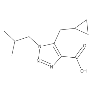 5-(cyclopropylmethyl)-1-(2-methylpropyl)-1H-1,2,3-triazole-4-carboxylic acid Structure