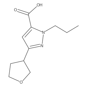 3-(oxolan-3-yl)-1-propyl-1H-pyrazole-5-carboxylic acid Structure
