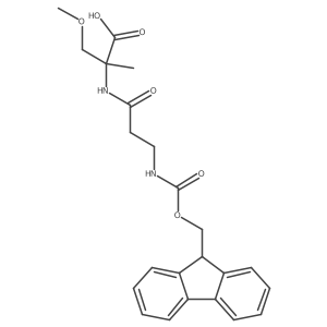 2-[3-({[(9H-fluoren-9-yl)methoxy]carbonyl}amino)propanamido]-3-methoxy-2-methylpropanoic acid Structure