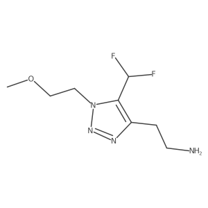 2-[5-(difluoromethyl)-1-(2-methoxyethyl)-1H-1,2,3-triazol-4-yl]ethan-1-amine Structure