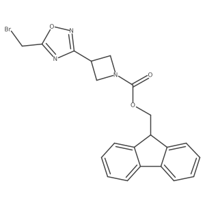 9H-fluoren-9-ylmethyl 3-[5-(bromomethyl)-1,2,4-oxadiazol-3-yl]azetidine-1-carboxylate结构式