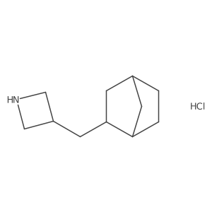 3-(Bicyclo[2.2.1]heptan-2-ylmethyl)azetidine hydrochloride结构式