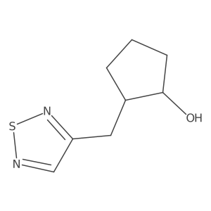 rac-(1R,2S)-2-[(1,2,5-thiadiazol-3-yl)methyl]cyclopentan-1-ol Structure