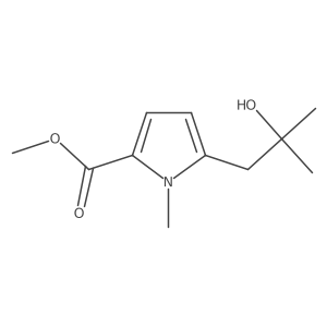 methyl 5-(2-hydroxy-2-methylpropyl)-1-methyl-1H-pyrrole-2-carboxylate结构式
