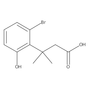 3-(2-Bromo-6-hydroxyphenyl)-3-methylbutanoic acid结构式