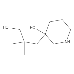 3-(3-Hydroxy-2,2-dimethylpropyl)piperidin-3-ol结构式
